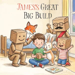 James's Great Big Build — a personalised children's book for James, aged 5, about smashes up other children's towers and models at nursery.